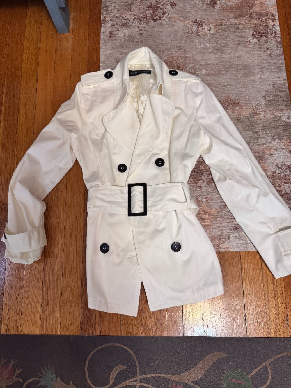 Vintage Dana Buchman white rain slicker